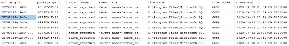 Output from sys.fn_xe_file_target_read_file