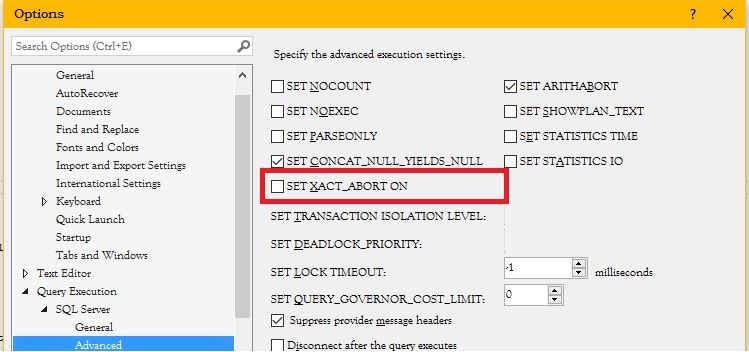 Screenshot Tools->Options